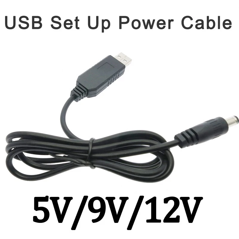 1 м/3 3 фута 5 В/9/12 В повышающий силовой кабель USB-преобразователь напряжения для