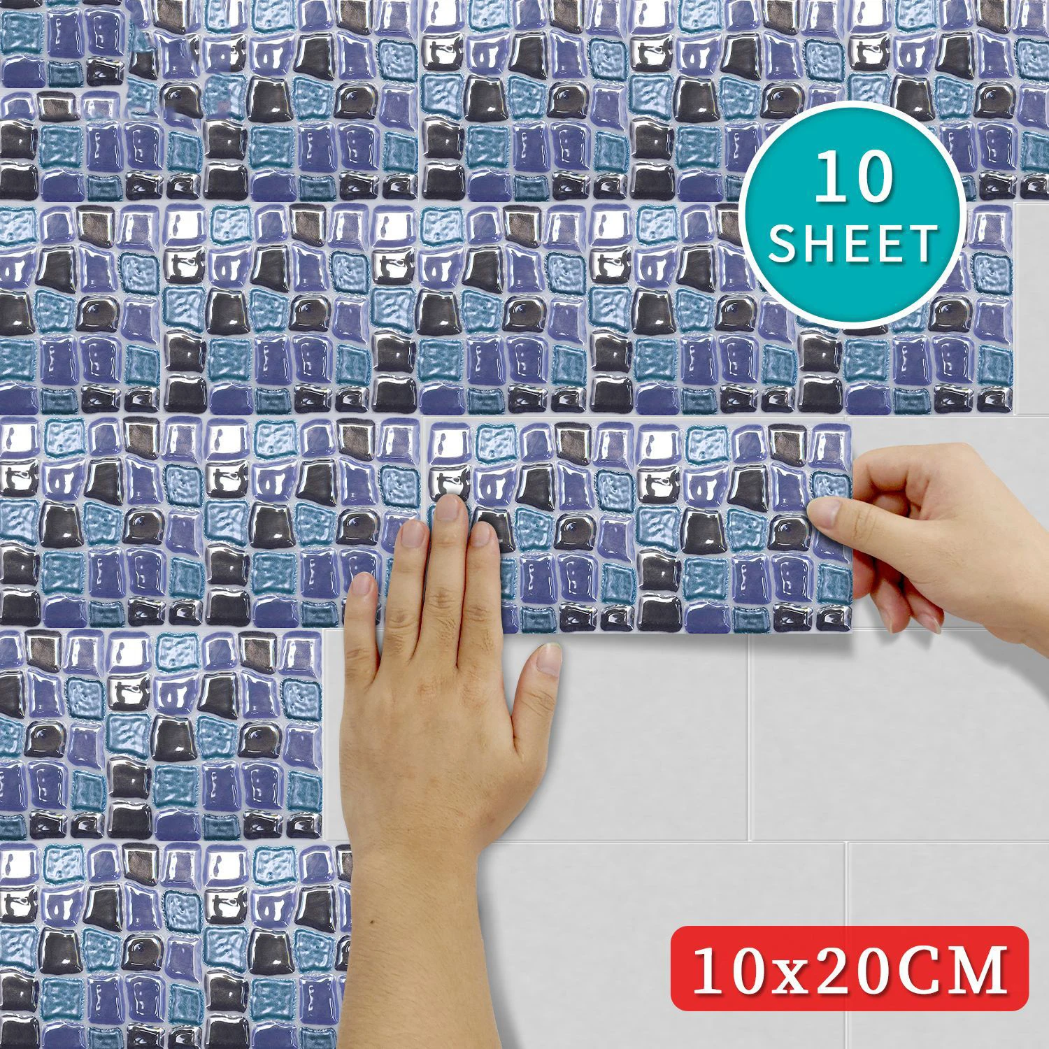 

3D Self-Adhesive Stone Brick Wall Stickers Mosaic DIY Pattern Home Decoration Kitchen Bathroom Waterproof Tile Wall Stickers