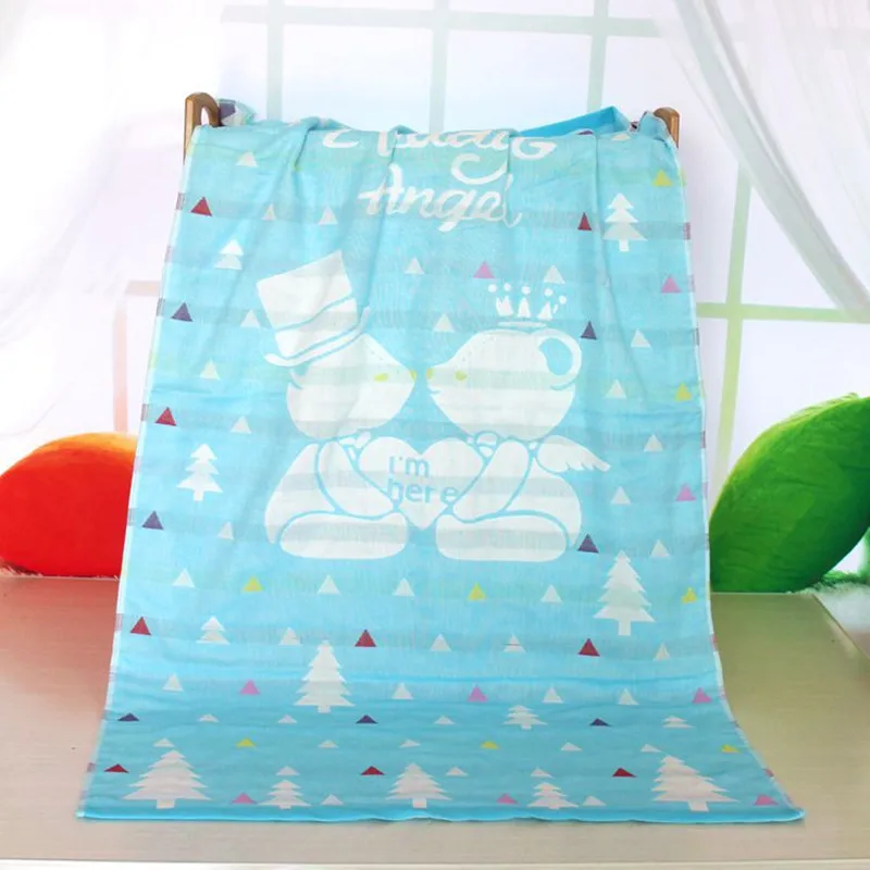 

Three-layer Gauze Bath Towel Household Thick Towel Gauze Bath Towel Absorbent Towel Cartoon Jacquard Bath Towel