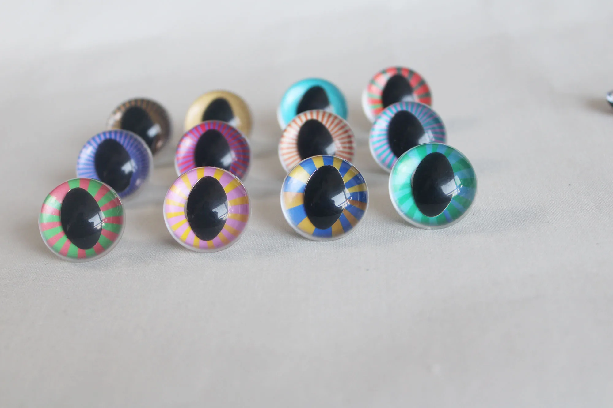 Милые кошачьи глаза 100 шт 12 мм 13 14 15 18-25 прозрачный кристалл безопасности