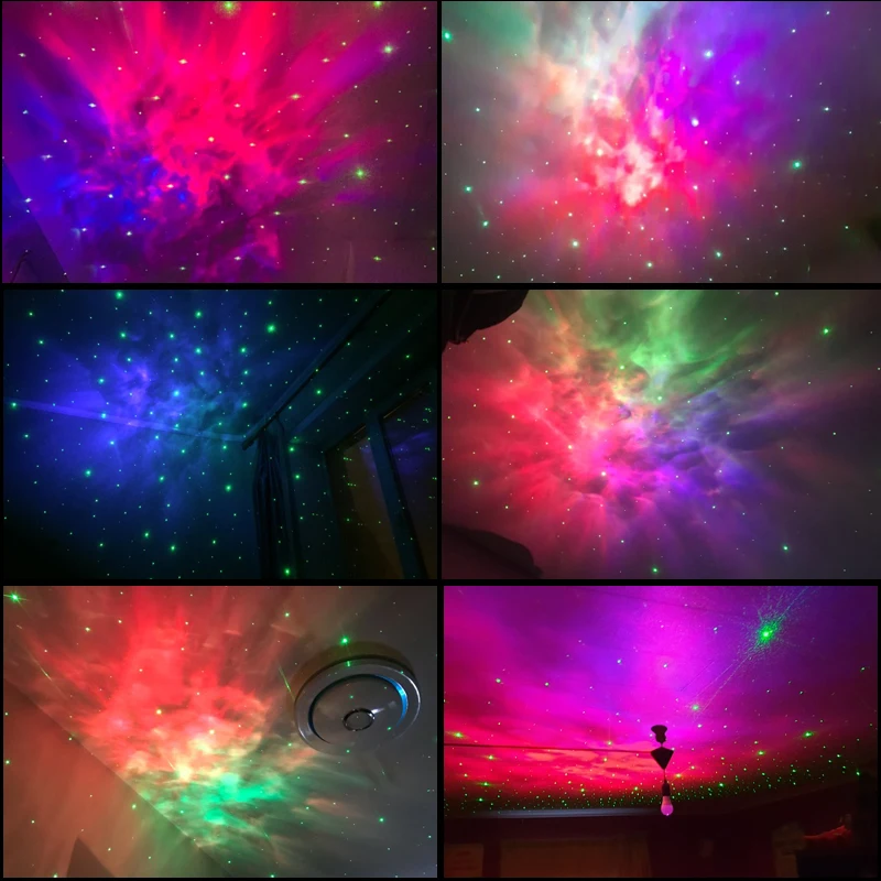 

Galaxy Projector Lamp LED Starry Star Sky Projector Light Bedroom Decor Night Lighting Christmas Decorations for Home