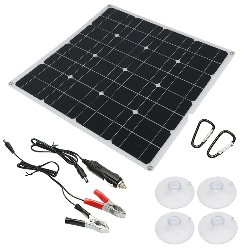 Harga 150W Dual USB Output Panel Surya Sel Panel Surya Mono Dengan 10/20/30/40/50A Pengendali Untuk Mobil Yacht 18V Baterai Perahu Pengisi Daya