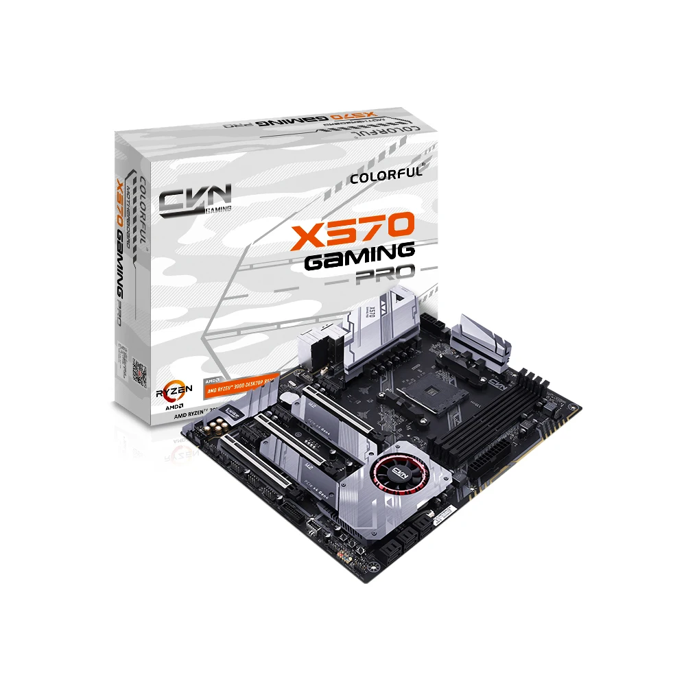 Цветная материнская плата CVN X570 GAMING PRO V14 с мульти-защитой AMD AM4 Dual Turbo M.2 PCI-E 4,0X16 слотов ALC1150 материнская плата