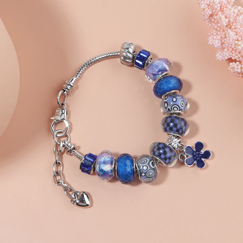 

21Pcs/Lot Bracelets For Women DIY Crystal Beads Bracelets Women Jewelry Girl Gift Couple Bracelets ​Colorful Color Charms