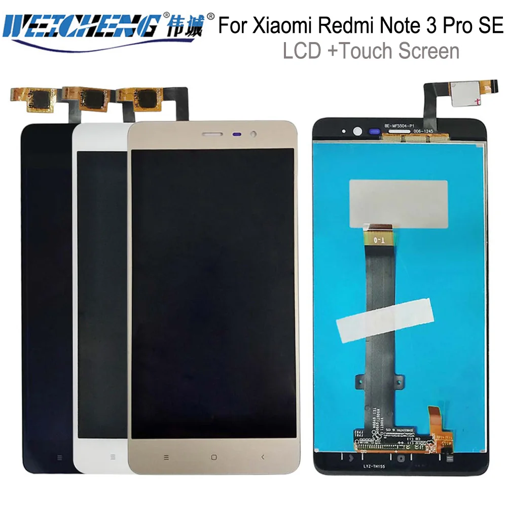 152 мм для 5 &quotXiaomi Redmi Note 3 Pro SE ЖК-дисплей кодирующий преобразователь сенсорного