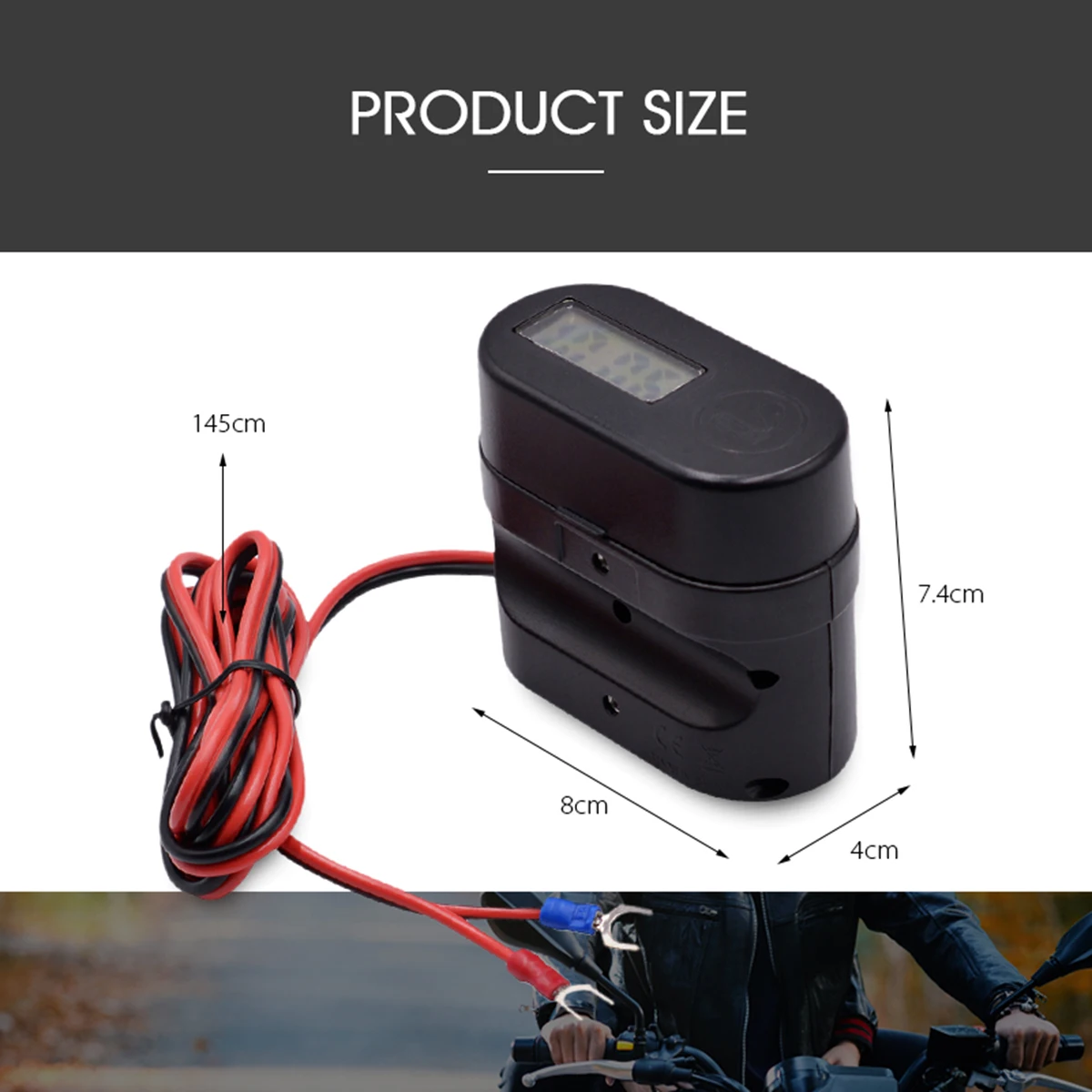 3 в 1 мотоциклетный прикуриватель цифровой дисплей Вольтметр мобильный телефон