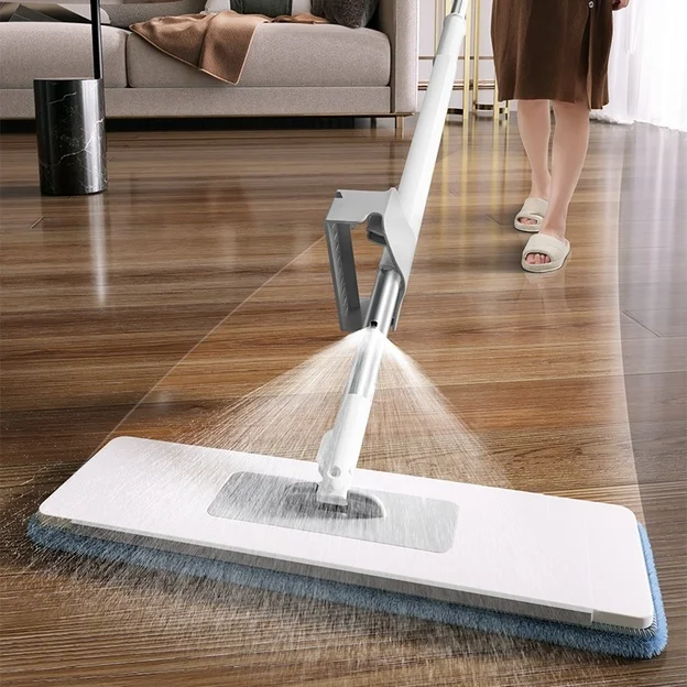 

Flat Spray Mop Floor Spin Swiffer Autoclean Microfiber Squeeze Mop Cloth Touchless Clean Up Fregonas House Cleaning Tools DK50MP