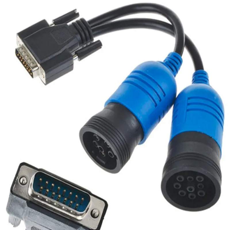 Новый PN 405048 6Pin и 9pin Y Deutsch адаптер для Nexiq USB Link 125032 дизельного грузовика 6 Pin 9 к DB15 PIN