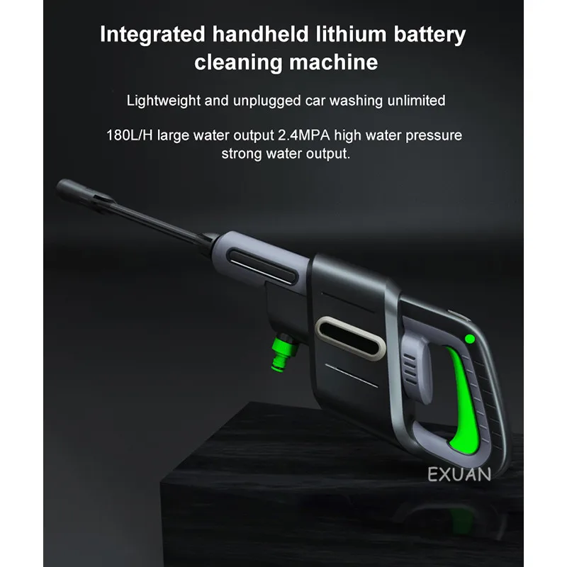 للبيع عالية الجودة سيارة لاسلكية غسل قاطرة المحمولة ارتفاع ضغط المياه بندقية قابلة للشحن بطارية ليثيوم تنظيف جهاز