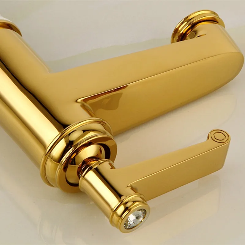 Золотой смеситель для ванной комнаты SDSN керамический бамбуковый раковины