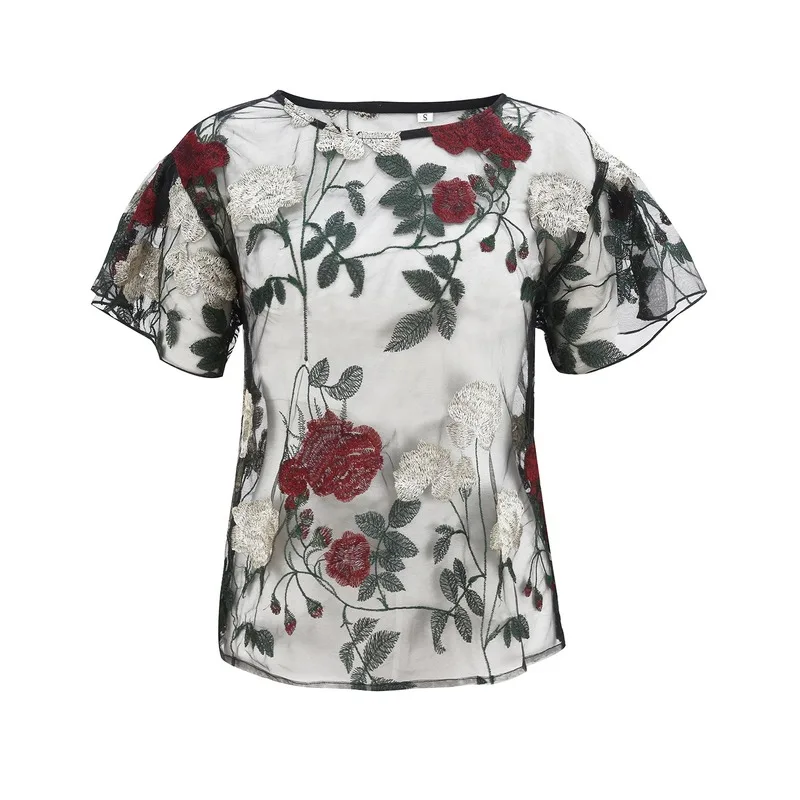 

Fashion Casual Ladies Tops Tee Harajuku Embroidery Thin Women T Shirt Blusas T-Shirt Ropa Camisas Mujer Tshirt Woman Clothing