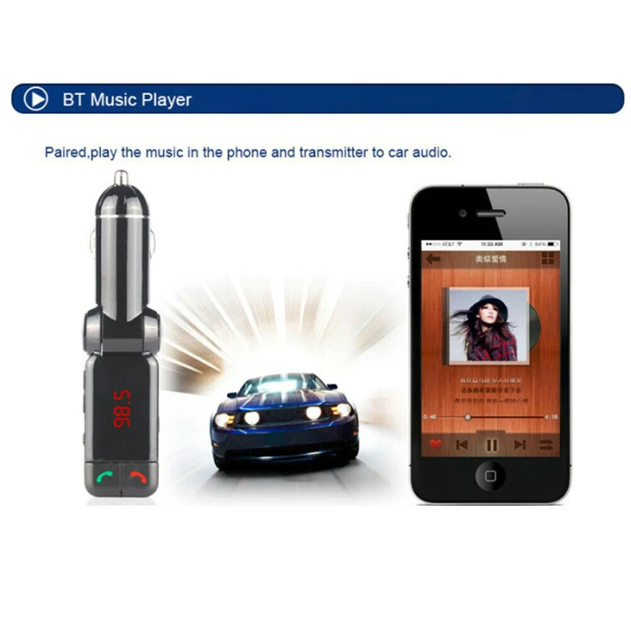 Bluetooth FM передатчик беспроводной MP3 плеер Автомобильный Комплект двойной USB зарядное устройство для универсальных телефонов и распродажа