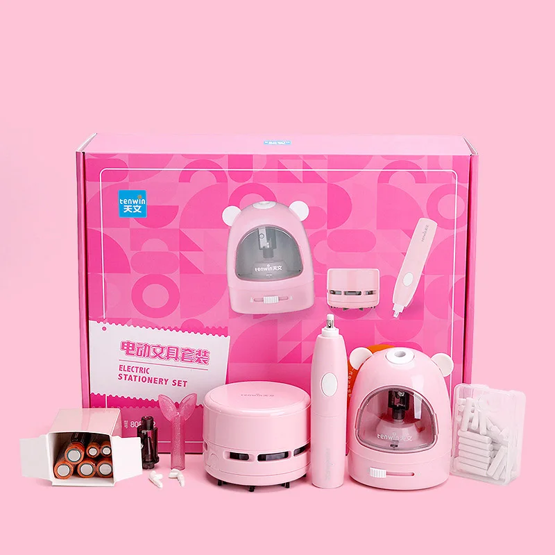 Tenwin Art Electric Erasers Pencil Sharpener Electroni Vacuum Cleaner Set For Kids Painting Drawing Stationery School Supplies | Канцтовары