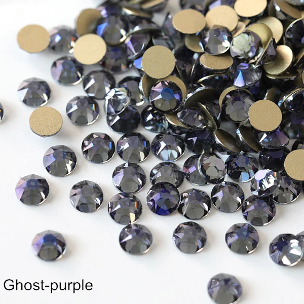 Ghost-purple 1440 шт Новые популярные цвета 8 больших+ 8 маленьких 16 граней горный хрусталь Кристалл Flatback не горячей фиксации украшение для ногтей горный хрусталь B3638 - Цвет: Ghost-purple