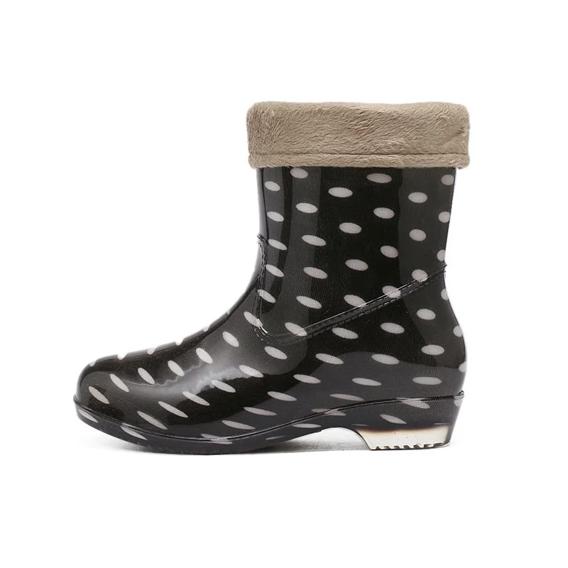 Aleafalling резиновые сапоги теплые британский стиль твердой резины