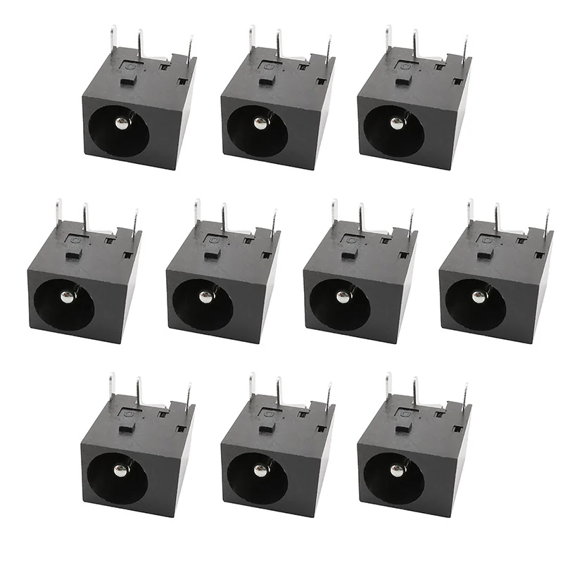 10Pcs DC-044 5.5x2.1 mm DC Power Jack Socket Connector 5.5*2.1mm 3 Pin Panel Mount Adapter DC044 | Обустройство дома