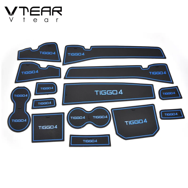 

Vtear для Черри Тигго 4 дверных канавки, противоскользящая подкладка, отверстие для хранения, коврик для чашки, подушка для автомобильного интерьера, аксессуары для украшения интерьера