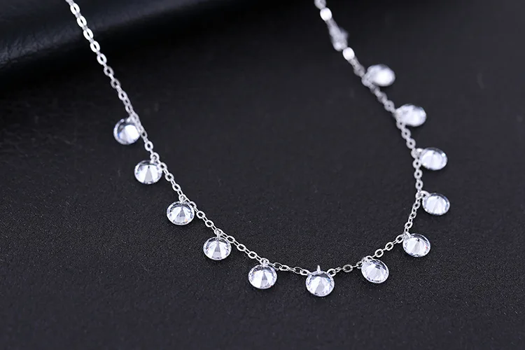 

Trendy Shine CZ Zircon Star 925 Sterling Silver Female Choker Necklaces Jewelry Women Short Chains Gift No Fade Wholesale