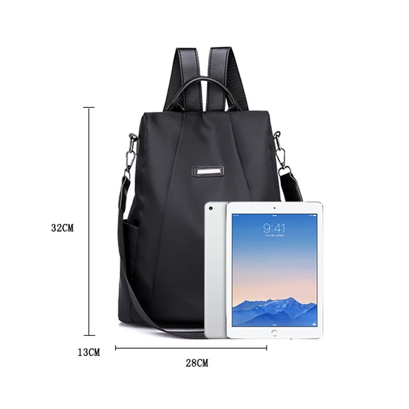 

2019 Hot Women's Anti-theft Backpack Casual Oxford Solid Color School Bag Fashion Detachable Shoulder Strap Travel Shoulder Bag