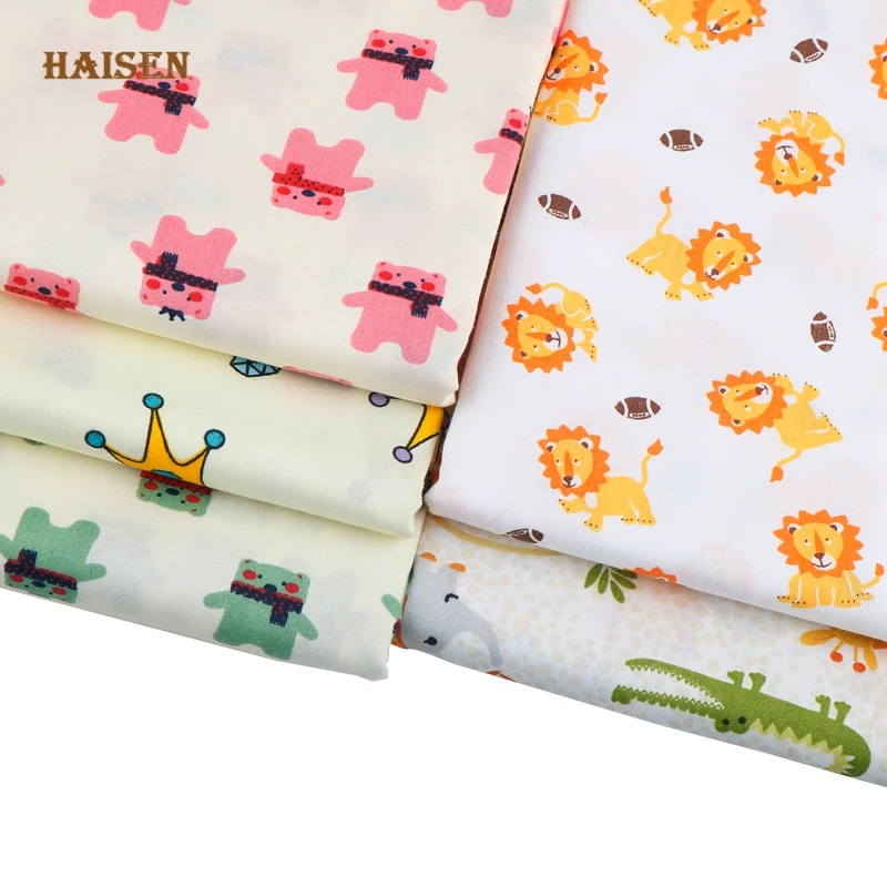 5 шт./лот мультяшная серия Король Лев саржевая Лоскутная хлопчатобумажная ткань