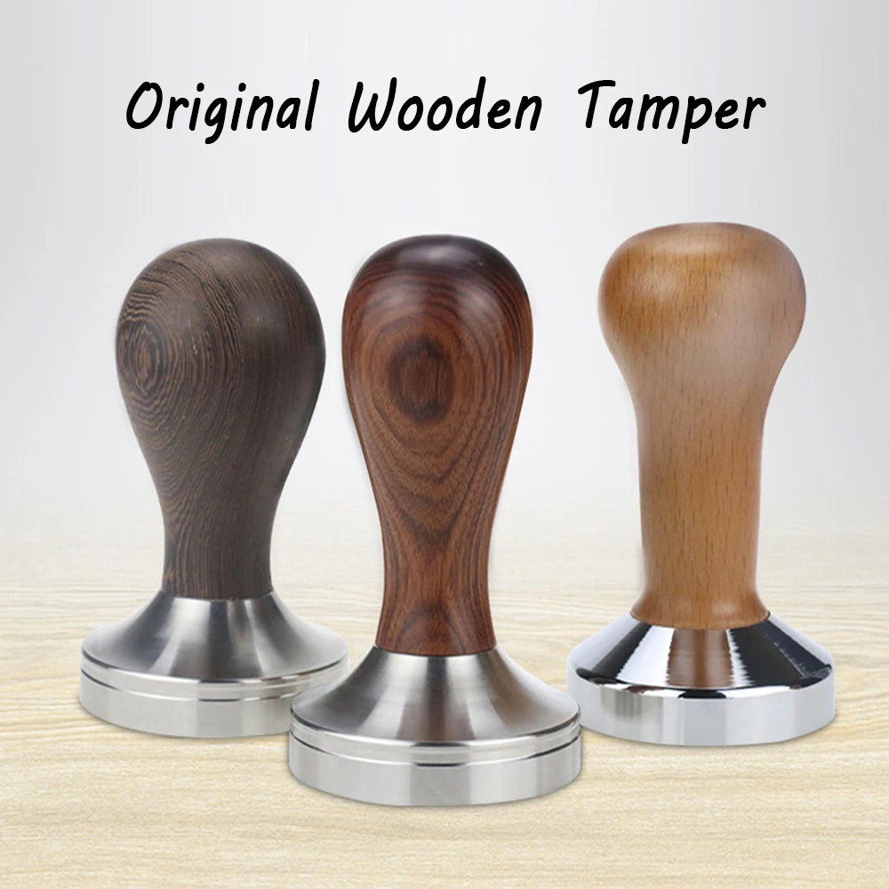 51 мм 58 кофейная трамбовочная нить с деревянной ручкой молоток для порошка