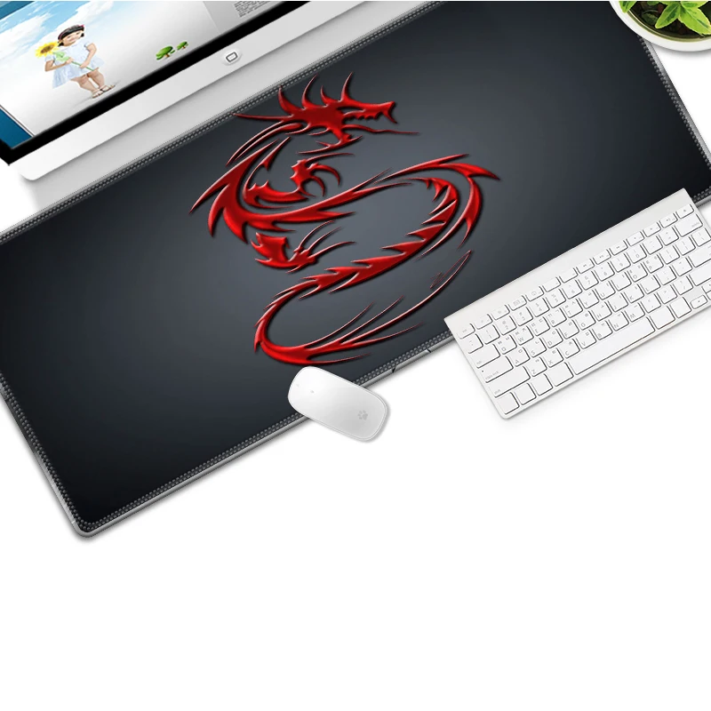 Высокоскоростной игровой коврик для мыши и клавиатуры серии Red Dragon 700*300 мм