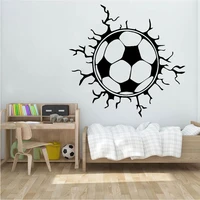 creative football soccer ball wall sticker sports boys bedroom decoration football design stickers removable vinyl home decor