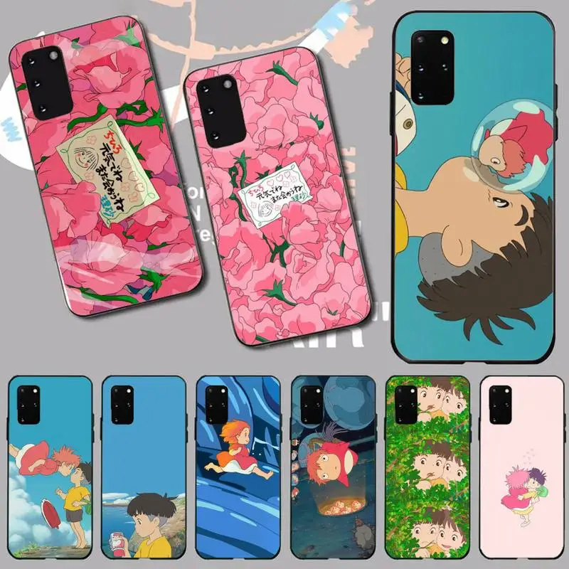 

Cartoon Ponyo on the Cliff Phone Case For Samsung A32 A51 A52 A71 A50 A12 A21S S10 S20 S21 Plus Fe Ultra