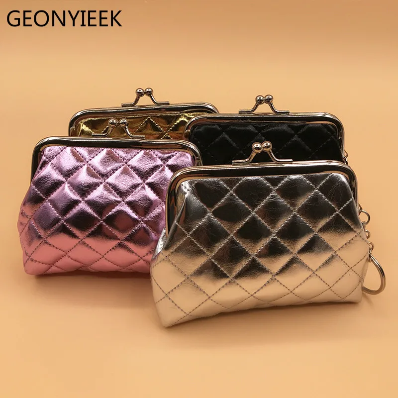 Маленький кожаный кошелек для женщин маленький Дамский бумажник на защелке с