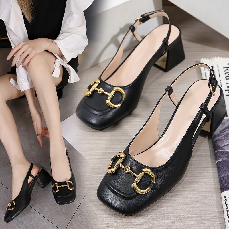 

Женские босоножки с острым носком, босоножки на высоком каблуке-шпильке, сандалии Baotou, новинка 2021