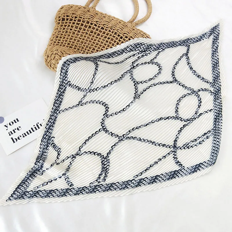 

Элегантный шелковый шарф во французском стиле, всесезонный шелковый шарф с красочным принтом, милый маленький длинный шарф для путешествий...