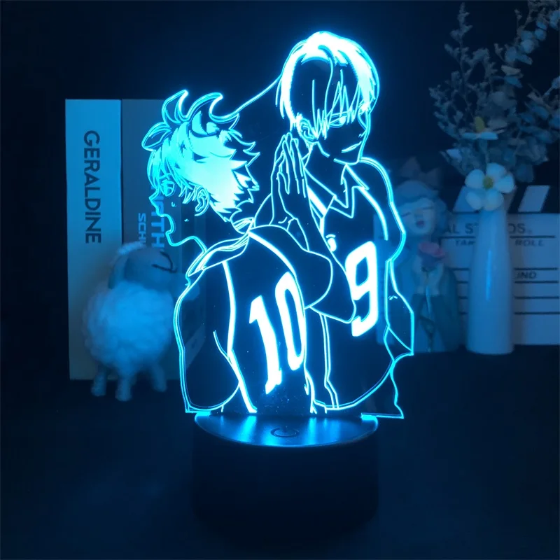Ночник 3D Haikyuu Tobio Kageyama Аниме Манга для спальни декоративный светильник милый