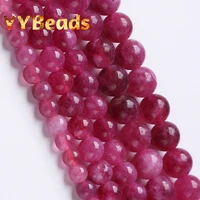 natural fuchsia angelite beads round loose spacer beads for jewelry making diy bracelet earring accessories 6 8 10mm 15 strand