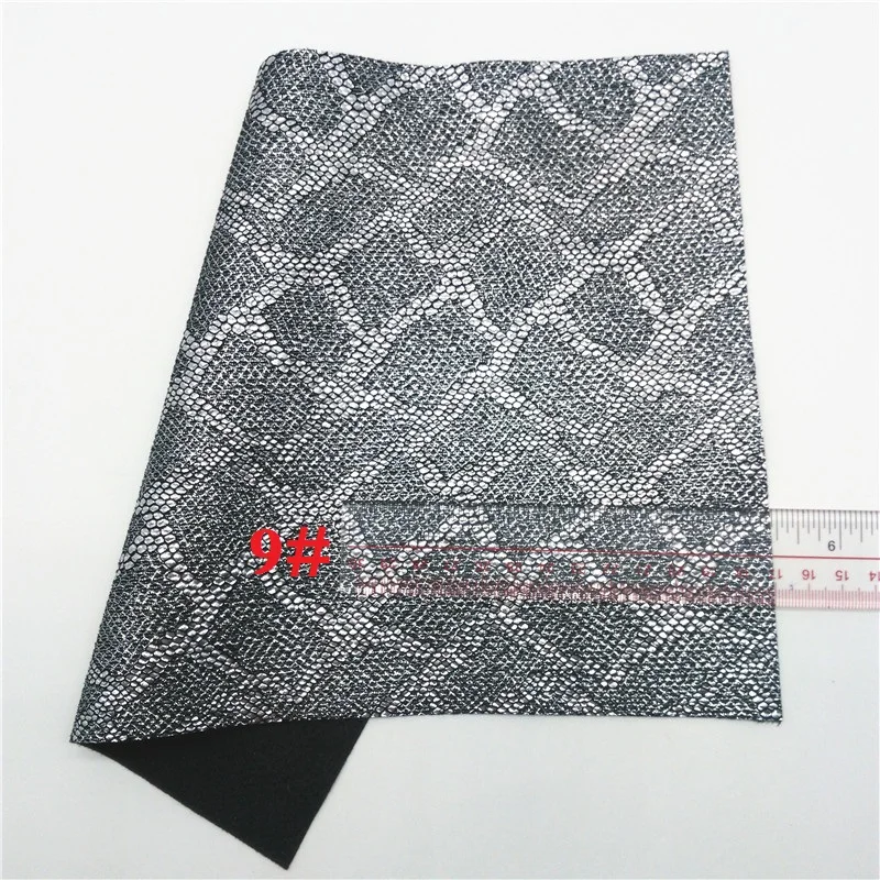 9 Glitterwishcome 21X29 см A4 размер винил для бантов Металлическая Змея питон синтетическая искусственная кожа простыни для бантов, GM622B - Цвет: 9