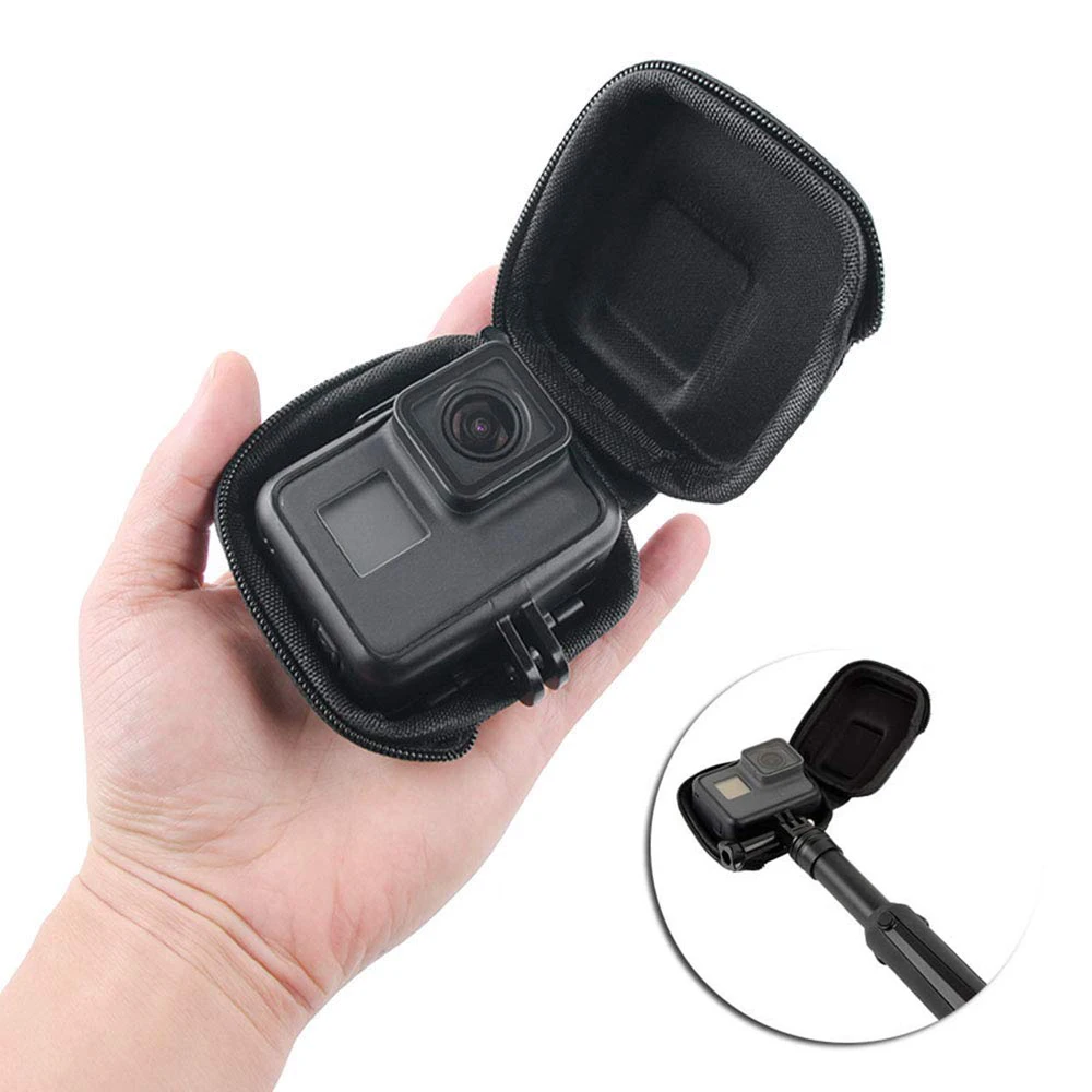 for GoPro Hero 7 6 5 Black Mini EVA Protective Storage Case Bag Box Mount Go Pro Silver Accessories | Электроника