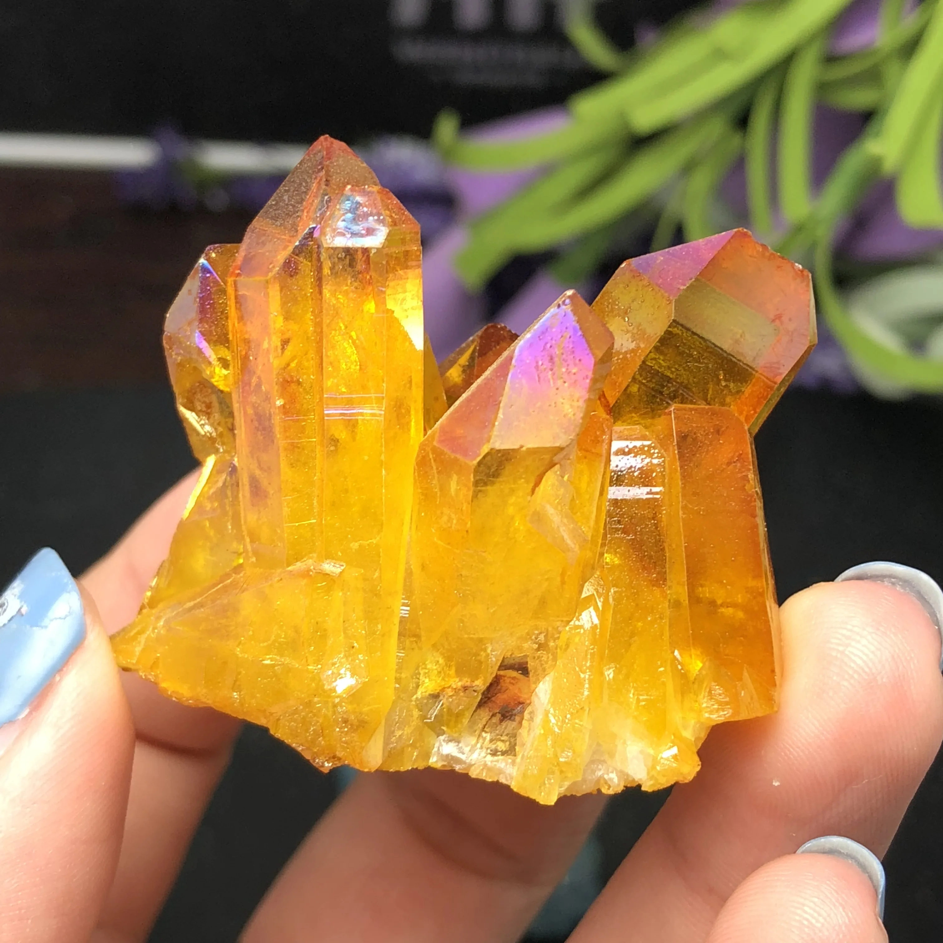 2 шт. натуральные кристаллические кластеры цветов Кристальные минеральные чакры