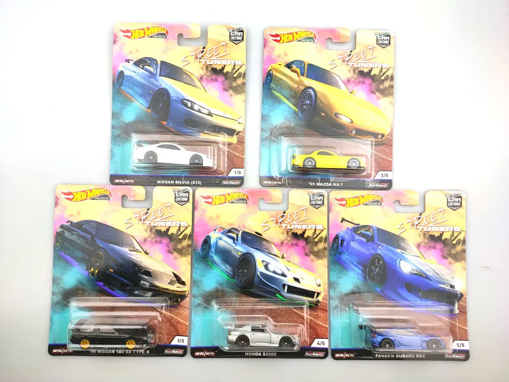 Hot Wheels машинка 1: 64 Автомобиль культура уличные тюнеры PANDEM SUBARU BRZ NISSAN Коллекционная серия настоящие гонщики Металлический Литой модельный автомобиль - Цвет: Street Tuners(5pcs)