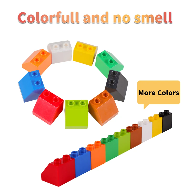 Классические строительные блоки 1x2 на 45 ° большого размера городской дизайн