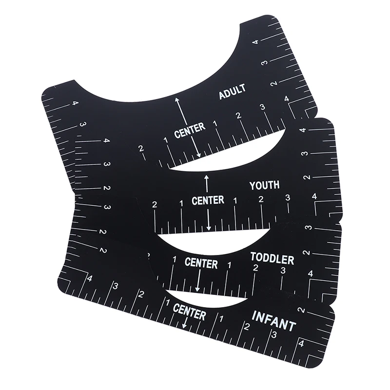 

4Pcs/Set T-Shirt Alignment Ruler For Guiding T-Shirt Rulers With Size Chart