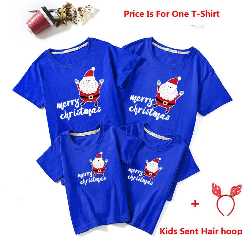 

2020 New Christmas Family T-shirt Adult Kids T-shirt Family Look Mother Father Daughter Son T-shirt Family Matching Outfits
