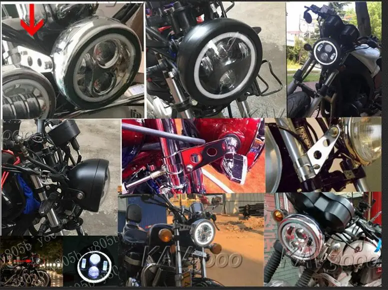 Светодиодная фара 6 5 дюйма с креплением для Yamaha VStar 400 650 1100 1300 Virago Xv 250 535 750 Road Star Custom