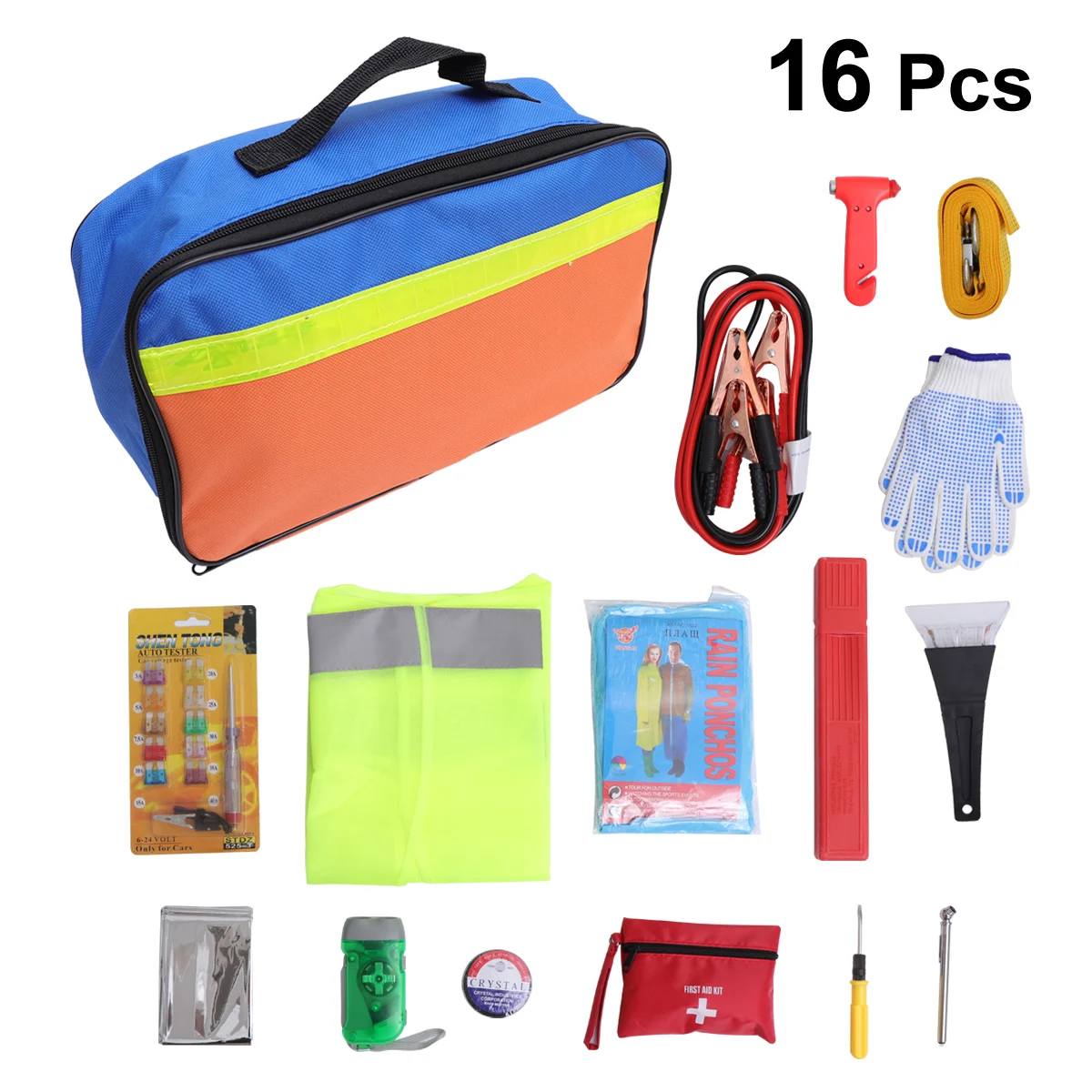 16 шт. многофункциональное аварийное оборудование для автомобиля комплект