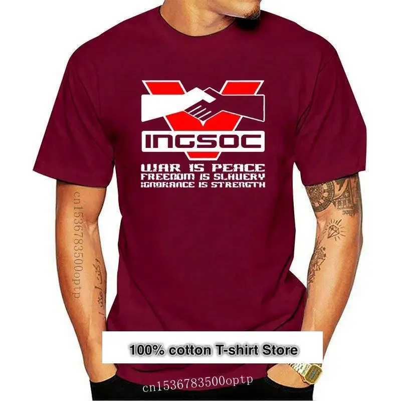

Camiseta con eslogan de INGSOC George Orwell 2021, Gran Hermano, el исламский, la guerra es la Peace, 1984