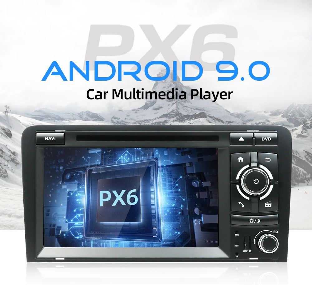 64G rom Восьмиядерный автомобильный dvd-плеер Android 9,0 для Audi A3 2003-2011 Автомагнитола с бесплатной картой и canbus, камерой