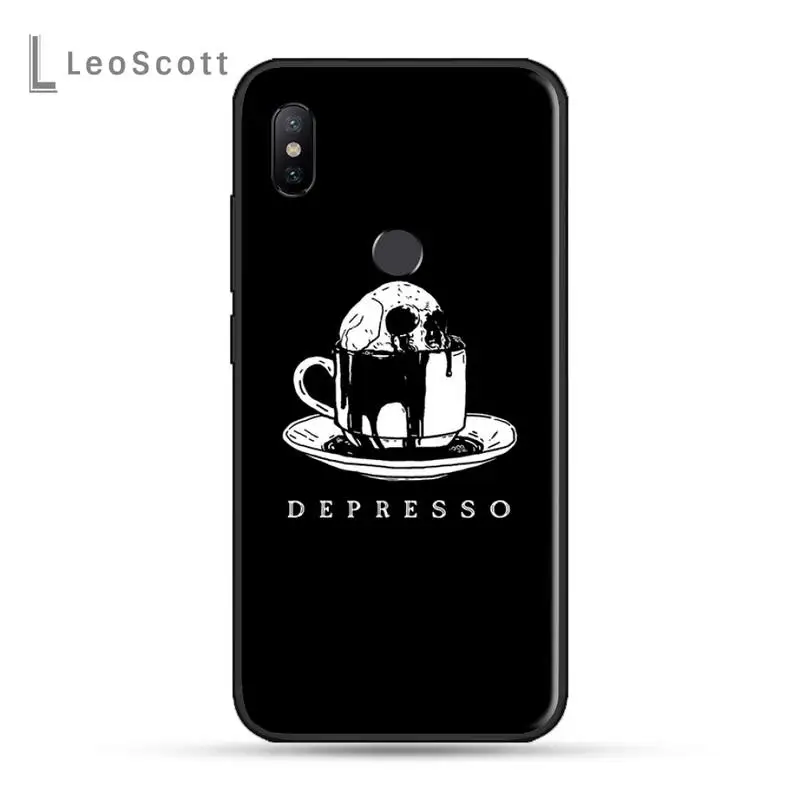 

Latte coffee Skull Tattoo Horror Phone Case For Xiaomi Redmi note 7 8 9 t k30 max3 9 s 10 pro lite