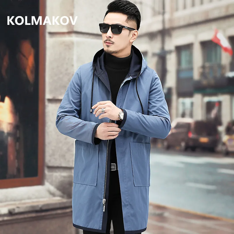 Autumn winter Trench coat Men's Business Double-sided jacket Jacket Casual Overcoat men High quality windbreaker coat men