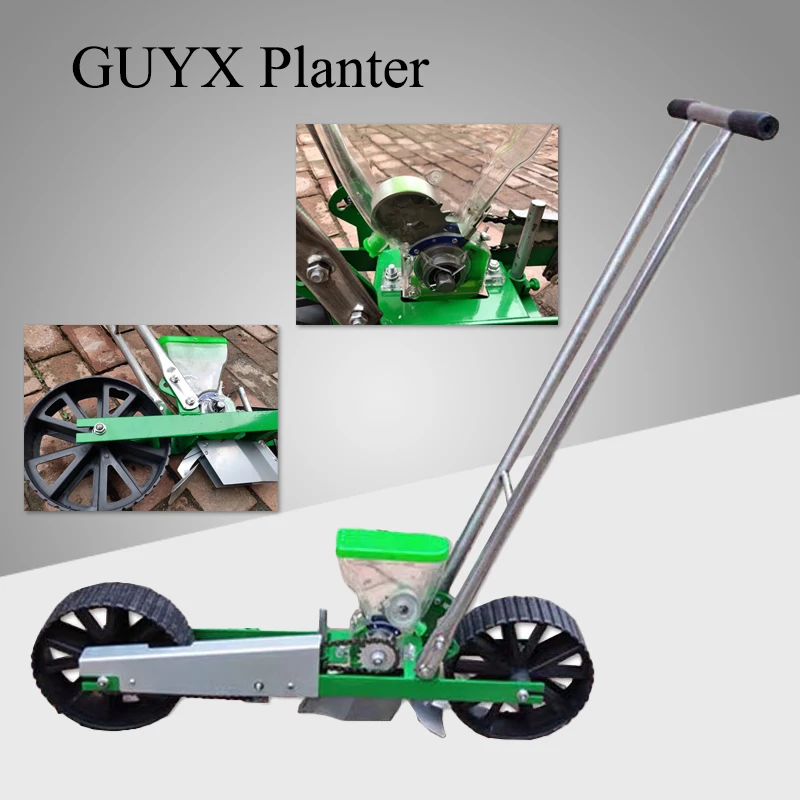 

Manual planter, small multi-function single-row farmer hand-push vegetable, grain, grass and other granular seed planter
