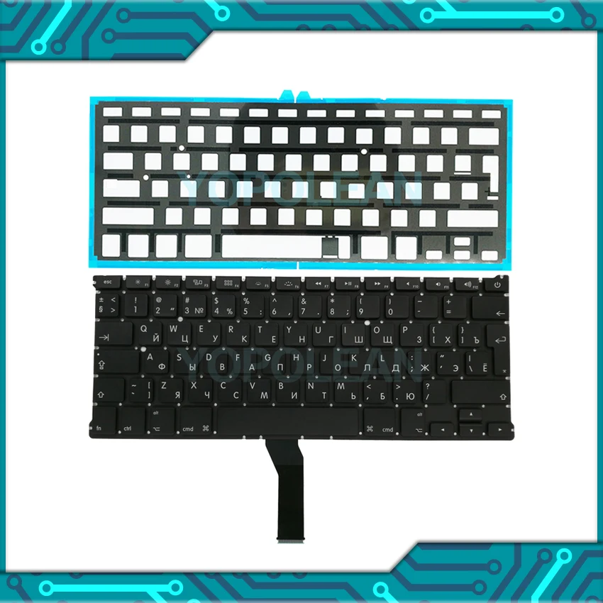 Клавиатура новая с русской раскладкой для Macbook Air 13 дюймов A1369A1466 подсветкой 5 шт.