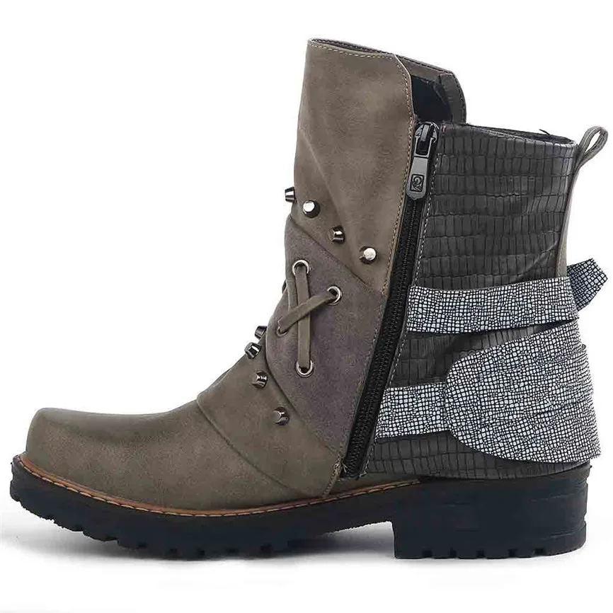 Ботинки martin с пряжкой женские кожаные Нескользящие ботильоны на каблуке