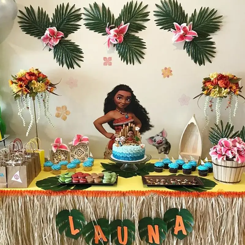 

24/36/48/60pcs Simulation Leaves Flowers Artifical Leaves Artificial Palm Leaves Beach Summer Tropical 1 Set Aloha Luau